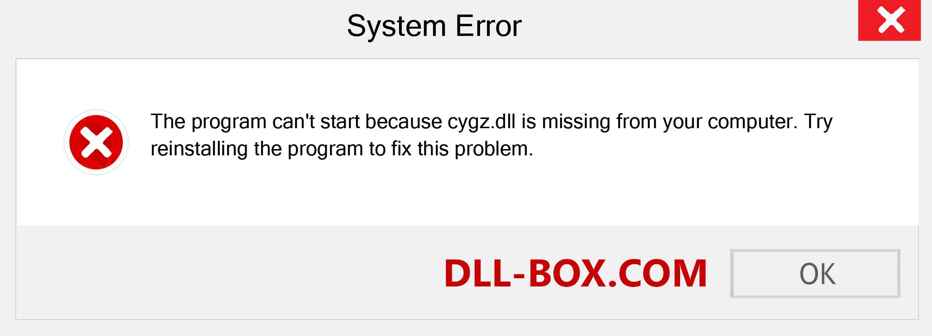  cygz.dll file is missing?. Download for Windows 7, 8, 10 - Fix  cygz dll Missing Error on Windows, photos, images